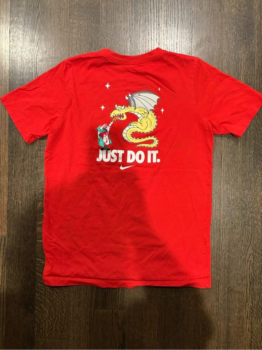 Kids X-Large Nike Red Graphic Tee with Small Front Logo and Back Logo